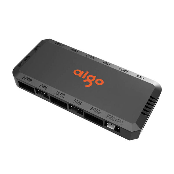 Aigo APC1 RGB PWM Κουτί ελέγχου ανεμιστήρα για υπολογιστή + τηλεχειριστήριο (μαύρο)
