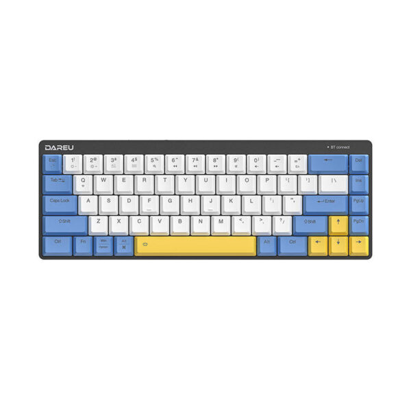 Wireless mechanical keyboard Dareu EK868 Bluetooth (white&blue&yellow)